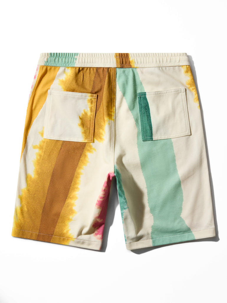 image of back shorts in organic cotton with Eivissa print by Bas Bains