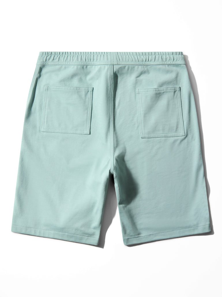 image of mint green organic cotton shorts back by bas bains