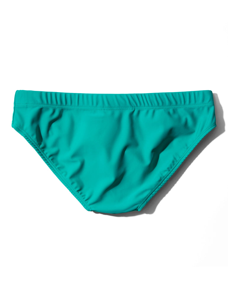 image of swimwear slip in menta green back view by Bas Bains