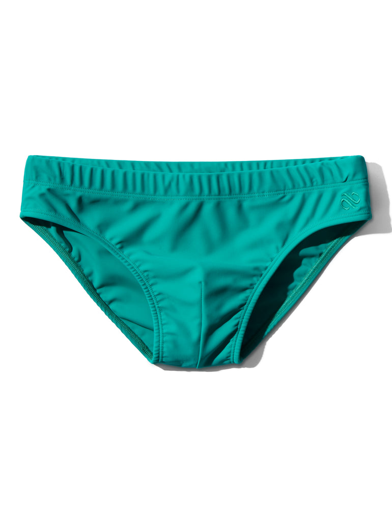 image of swimwear slip in menta green front view by Bas Bains