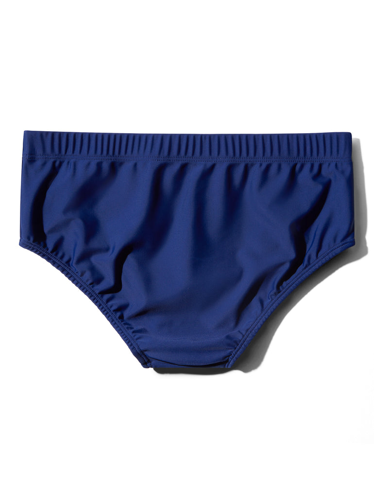 image of swimwear sunga in Marino blue back view by Bas Bains